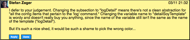 gwt user review ui side by side diff screen comment box