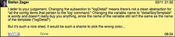 gwt user review ui side by side diff screen replied done